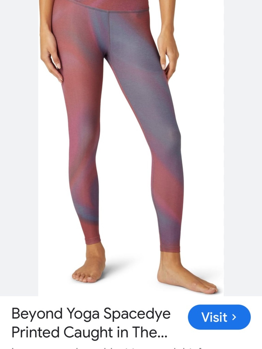 Beyond Yoga Spacedye Leggings in Mulberry and Blue
